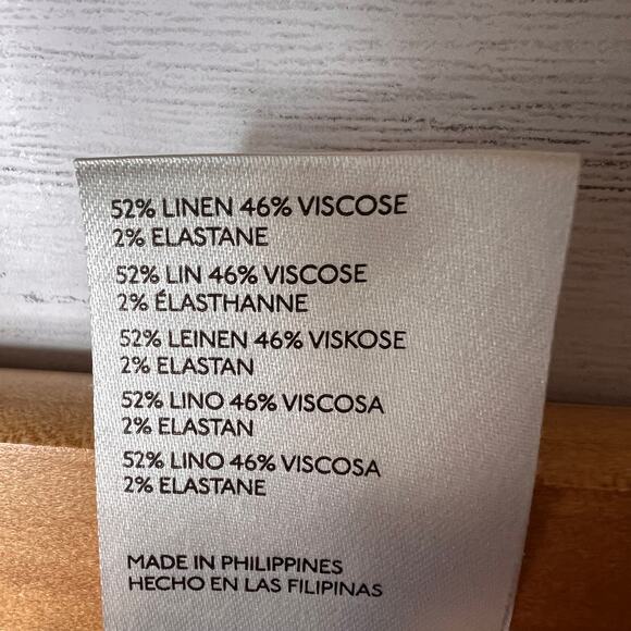 Anthropologie Maeve Pants Womens Size 30 Bright Blue The Collette Linen Wide Leg - Picture 14 of 16